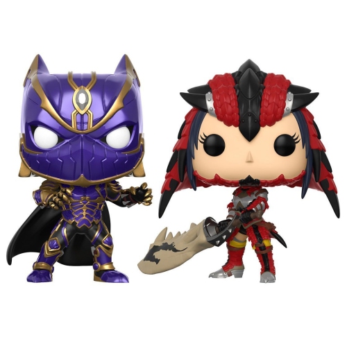 Funko POP! Games - Marvel Vs. Capcom Infinite: Black Panther Vs. Monster Hunter Vinyl Bobble-heads [Toys, Ages 3+, 2-Pack]