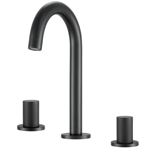 Ancona Industria Series Widespread, Best Rated Black Bathroom Faucets