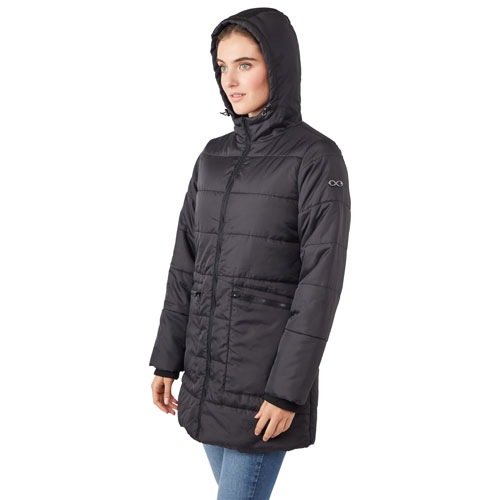 Modern Eternity Gianna Maternity Puffer Coat - X-Large - Black
