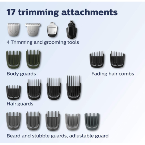 Philips Norelco Multi Groomer MG5750/49-18 piece, beard, body, face, nose, and ear hair trimmer and clipper