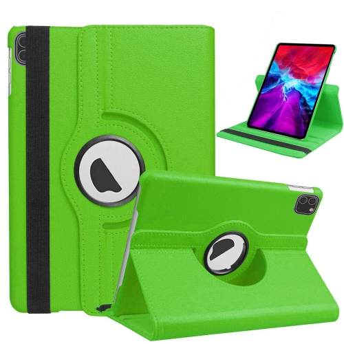 CSMART  【】 360 Rotating Pu Leather Stand Case Smart Cover for Ipad Air 4 5 4Th 5Th Gen. 10.9" In Green