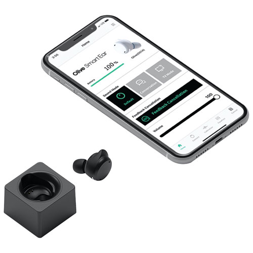 Olive Union Bluetooth Hearing Amplifier - Black