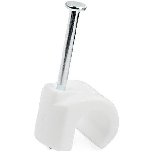 Ensemble de 100 pinces de câble en L avec clou de StarTech - pinces à ongles réutilisables - pinces de fixation/maintien du cordon - Cable Tacks Wire