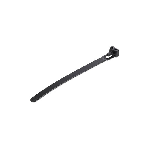 StarTech 100 Pack 5" Reusable Cable Ties - Black Small Releasable Nylon/Plastic Zip Ties Resealable Adjustable Network