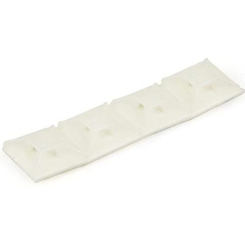 StarTech 100 Pack Cable Tie Mounts with Adhesive Tape for 0.13in Wide Ties - Nylon/Plastic Zip Tie Mounts - &