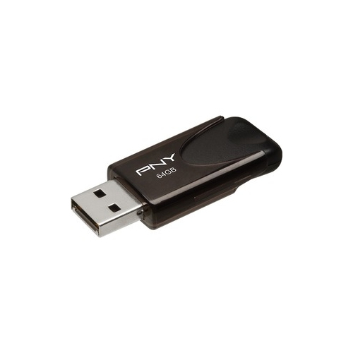 PNY 64 Go Attach.; 2.0 clés USB 4 P-FD64GATT4-GE