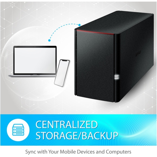 Buffalo 220 LinkStation 220 12TB Private Cloud Storage NAS with Hard Drives Included