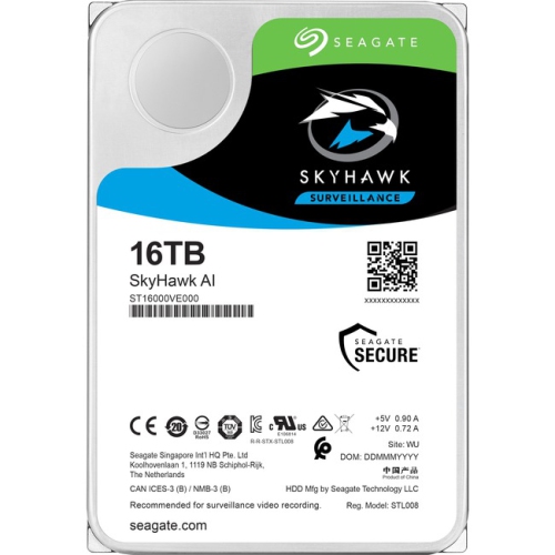 Disque dur 16 To SkyHawk ai ST16000VE000 de Seagate – interne de 3.5 po – SATA ST16000VE000