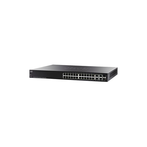 Cisco SF300-24PP 24-Port 10/100 PoE+ Managed Switch w/Gig Uplinks SF300-24PP-K9NA-RF