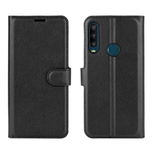 TopSave Simulate Leather Feeling Flip Case For Alcatel 1B, Black