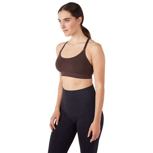 Modern Eternity Bella Yoga Seamless Nursing Bra - Medium - Chocolate