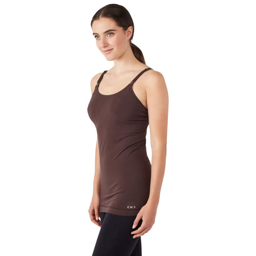 Modern Eternity Hannah Nursing & Maternity Yoga Tank Top - Medium - Chocolate