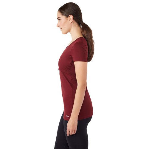 Modern Eternity Nia Short Sleeve Nursing & Maternity Top - Large - Burgundy