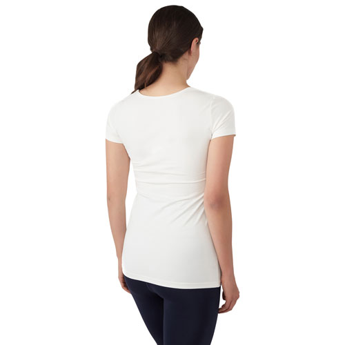 Modern Eternity Nia Short Sleeve Nursing & Maternity Top - Medium - Eggshell