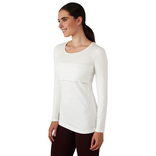 Modern Eternity Charlotte long Sleeve Nursing and Maternity Top - Medium - Eggshell