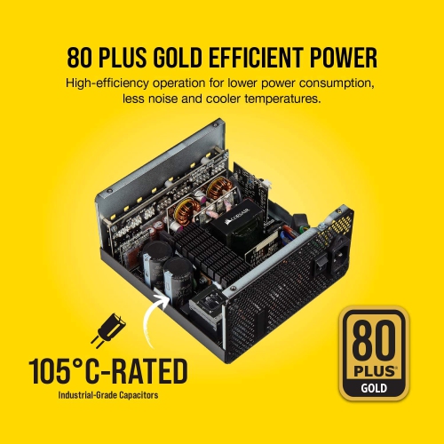 Corsair CP-9020195-NA RM Series RM750 80 Plus Gold Fully Modular ATX Power Supply