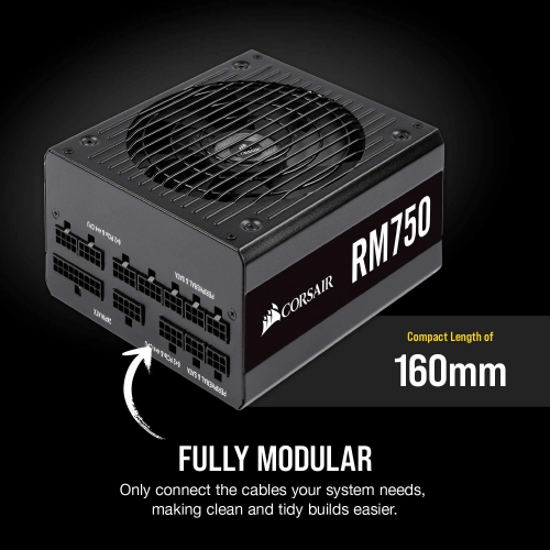 Corsair CP-9020195-NA RM Series RM750 80 Plus Gold Fully Modular ATX Power Supply