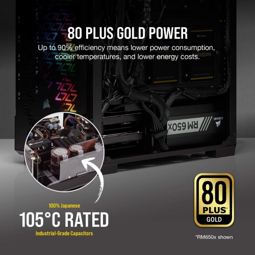 Corsair CP-9020180-NA RMX Series RM850x 80 Plus Gold Fully Modular ATX Power Supply