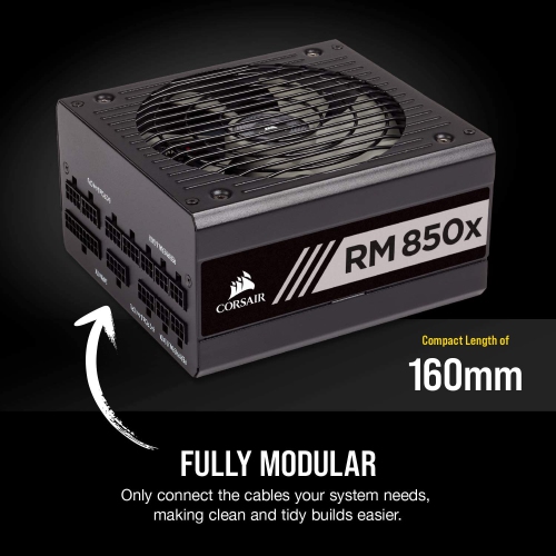 Corsair CP-9020180-NA RMX Series RM850x 80 Plus Gold Fully Modular ATX Power Supply