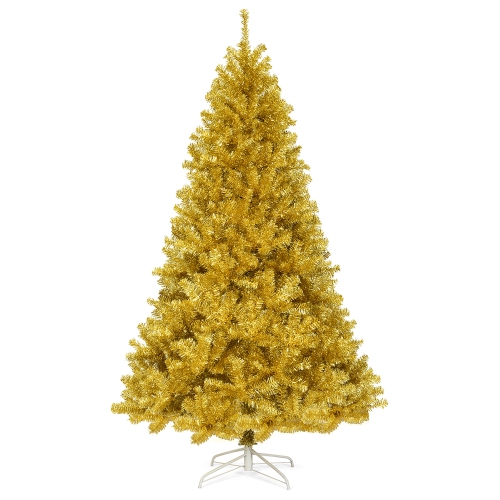 Sapin de Noël artificiel doré 228cm Costway