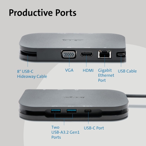 KENSINGTON SD1610P USB-C MINI MBL 4K DOCK PASS