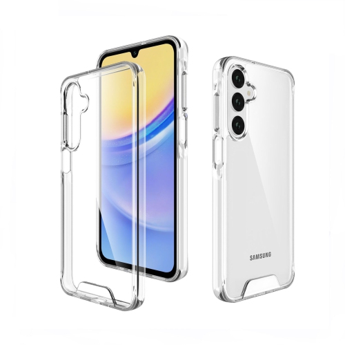 TopSave Crystal Clear Hybrid Protective Armor Case w/Silver Button For Samsung Galaxy A16 5G 6.7"