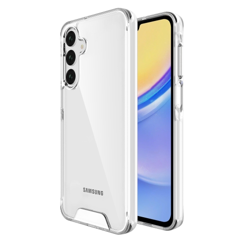 TopSave Crystal Clear Hybrid Protective Armor Case w/Silver Button For Samsung Galaxy A16 5G 6.7"