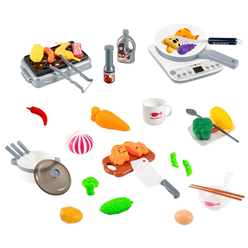 Kitchen Ware Playset Kids Cooking Toys for Children - Simulated Every Kitchen Set