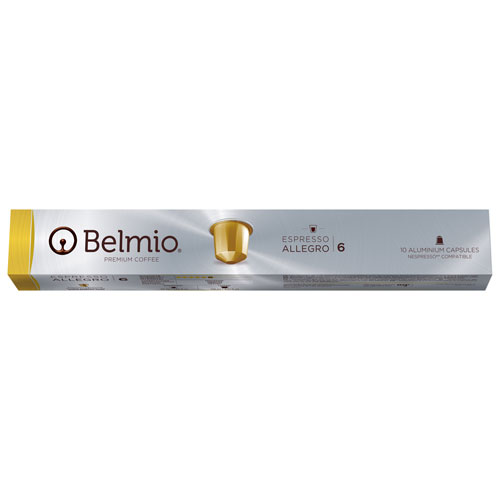 Dosettes de café de torréfaction moyenne Allegro de Belmio - Paquet de 10