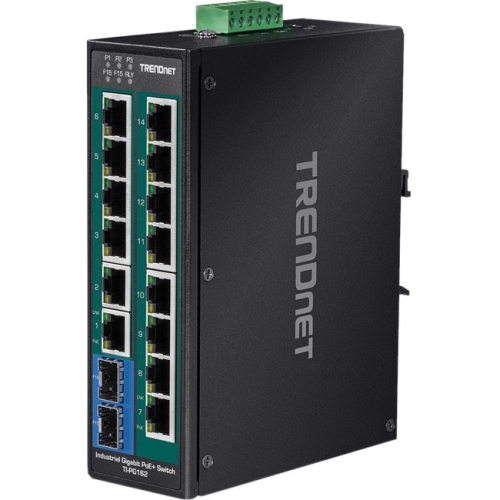 TRENDnet 16-Port Industrial Gigabit PoE TI-PG162