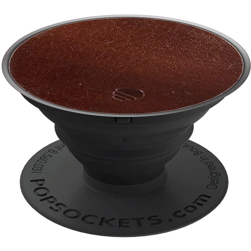POPSOCKETS  : Collapsible Grip & Stand for Phones And Tablets - Vegan Leather In Brown