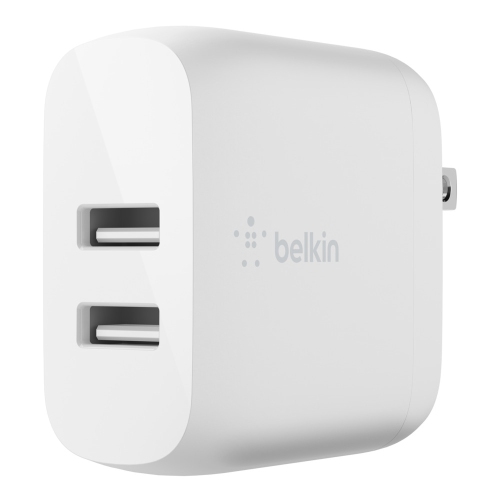 BELKIN  Boost Charge Dual USB-A Wall Charger - White (Wce001Dq1Mwh) dual purpose charger