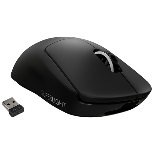 Logitech G Pro X Superlight 25600 DPI Wireless HERO Optical Gaming Mouse - Black