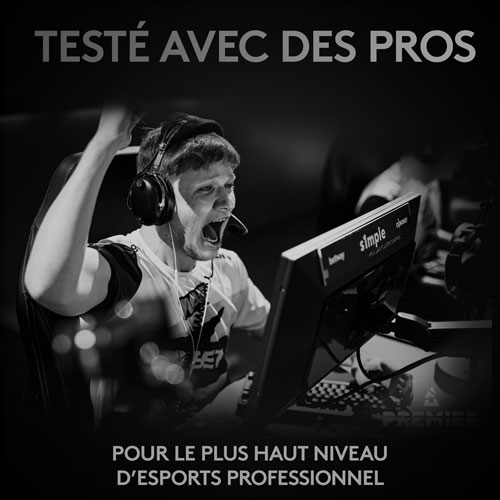 Souris de jeu optique sans fil à capteur HERO 25600 ppp G Pro X Superlight de Logitech - Noir