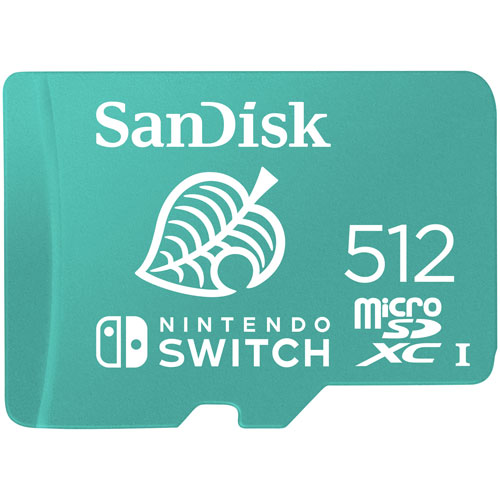Carte mémoire microSDXC 100 Mo/s 512 Go de SanDisk pour Nintendo Switch