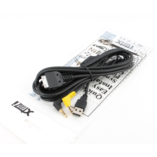 Xtenzi MDI AUX MMI Cable Adapter iPhone/iPod audio/video interface cable USB for Kenwood KCA-iP300V