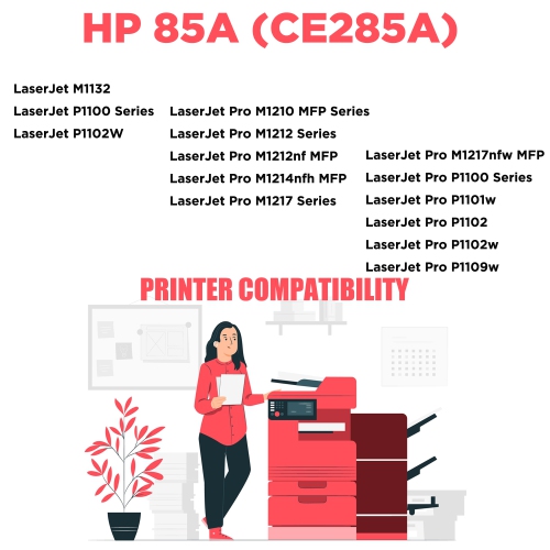 Printer Pro™ Compatible Replacement for 6 Pack HP 85A/hp85a/285 Black Toner Cartridge-HP Printer LaserJet Pro M1212nf M1217nfw P1102w P1109w