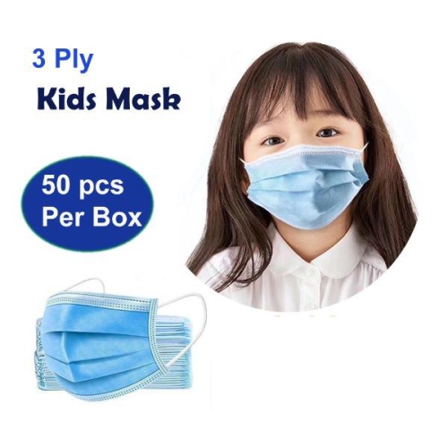 WELLSON  Kids Disposable Plain Facemask ( Non-Medical, 50PCs Per Box) - 1 Box