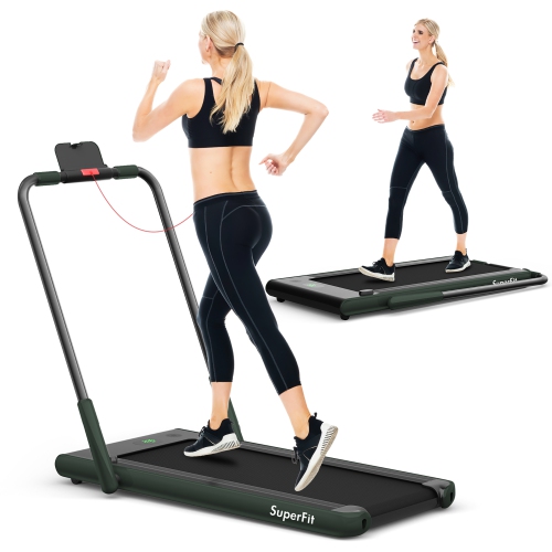 SuperFit 2.25HP 2 in 1 Foldable Under Desk Treadmill/Walking Pad Remote Control