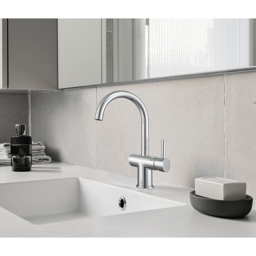 Ancona Aria Single Hole Bathroom Faucet in Chrome