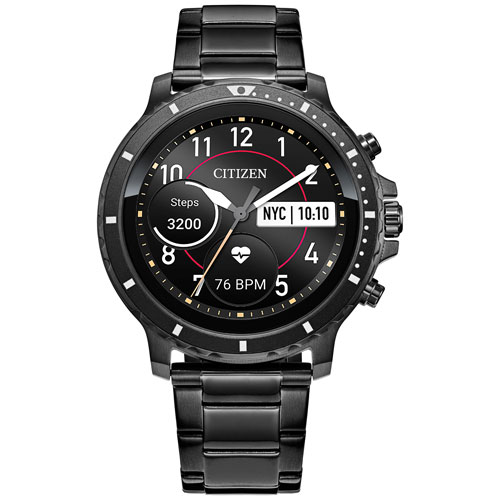 Citizen CZ Smart 46mm Smartwatch with Heart Rate Monitor - Black