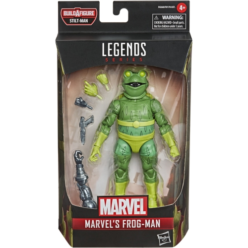 MARVEL  Legends Spider-Man 6 Inch Action Figure Baf Stilt-Man - Frog-Man