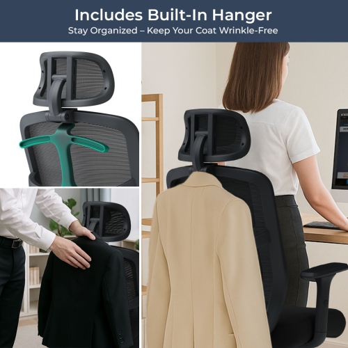 Fauteuil de bureau ergonomique SkyMesh MotionGrey, accoudoirs réglables, dossier haut filet, chaises d'ordinateur parfaites pour les bureaux de jeu à