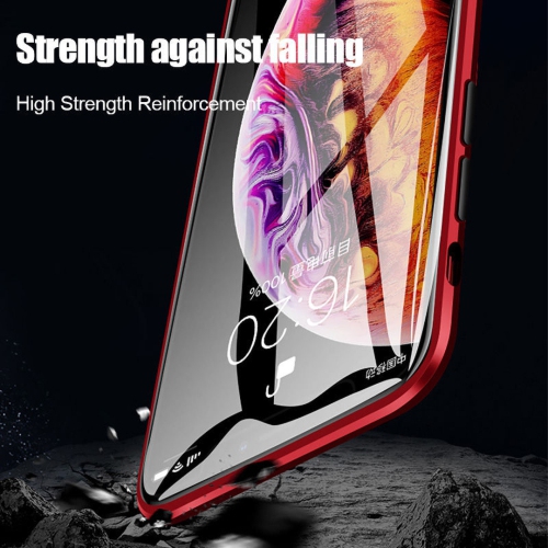 360° Front+Back Clear Tempered Glass Metal Magnetic Case Cover For iPhone 12 Pro