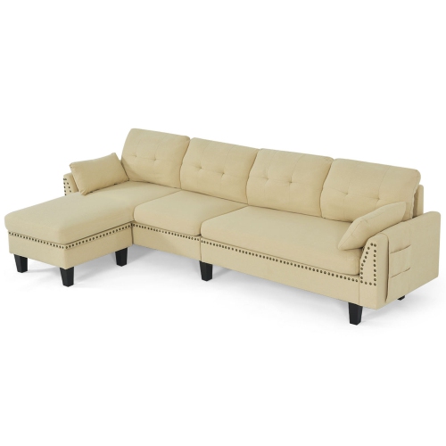 Gymax Convertible L Shaped Sectional Sofa Couch W Ottoman Pillow Beige Gray Blue Best Canada - Blue Sectional Sofa Canada Gymax Convertible L Shaped Sectional Sofa Couch W Ottoman Pillow Beige Gray Blue Best Canada - Blue Sectional Sofa Canada