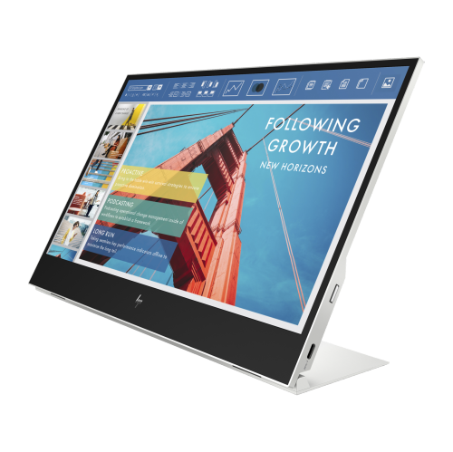 HP 14" FHD IPS LCD Monitor - Silver