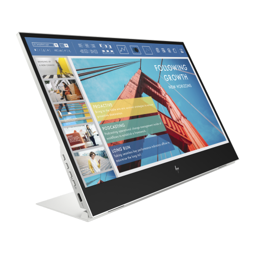 HP 14" FHD IPS LCD Monitor - Silver