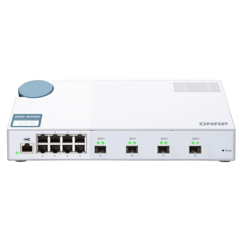 QNAP QSW-M408S 10GbE Managed Switch, with 4-Port 10G SFP+ and 8-Port Gigabit