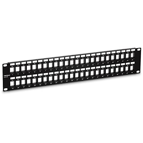 TRENDnet 48-Port Blank Keystone 2U HD Patch Panel -