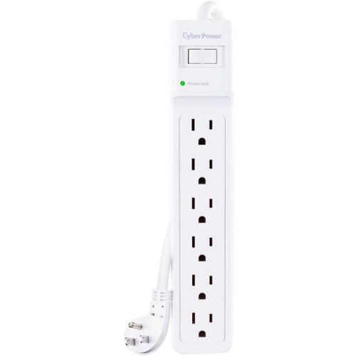 CYBERPOWER SYSTEMS INC SURGE 6 OUTLET 15 CORD 1500J WHT